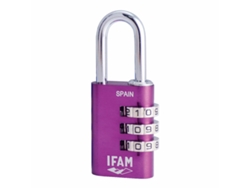 Candado con Codigo IFAM Combi30 Violeta Alumínio Acero Cromado 3 Cm