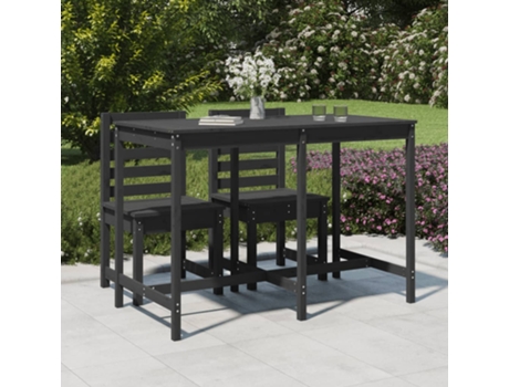 MAISON EXCLUSIVE Mesa de jardín madera maciza pino gris 159,5x82,5x110 cm