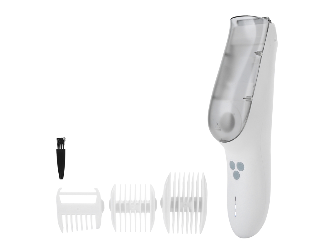 Tijeras Eléctricas Para Bebé Con Peines Guía, Contenedor Para El Cabello, Diseño Antichoque, Lavables (ipx7), Batería De Litio De 800 Mah, Color Blanco.