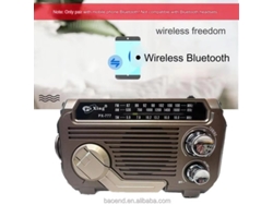 Radio portátil para exteriores recargable con energía solar Viewleaf, receptor AM/FM/SW, radio digital multibanda inalámbrica con linterna