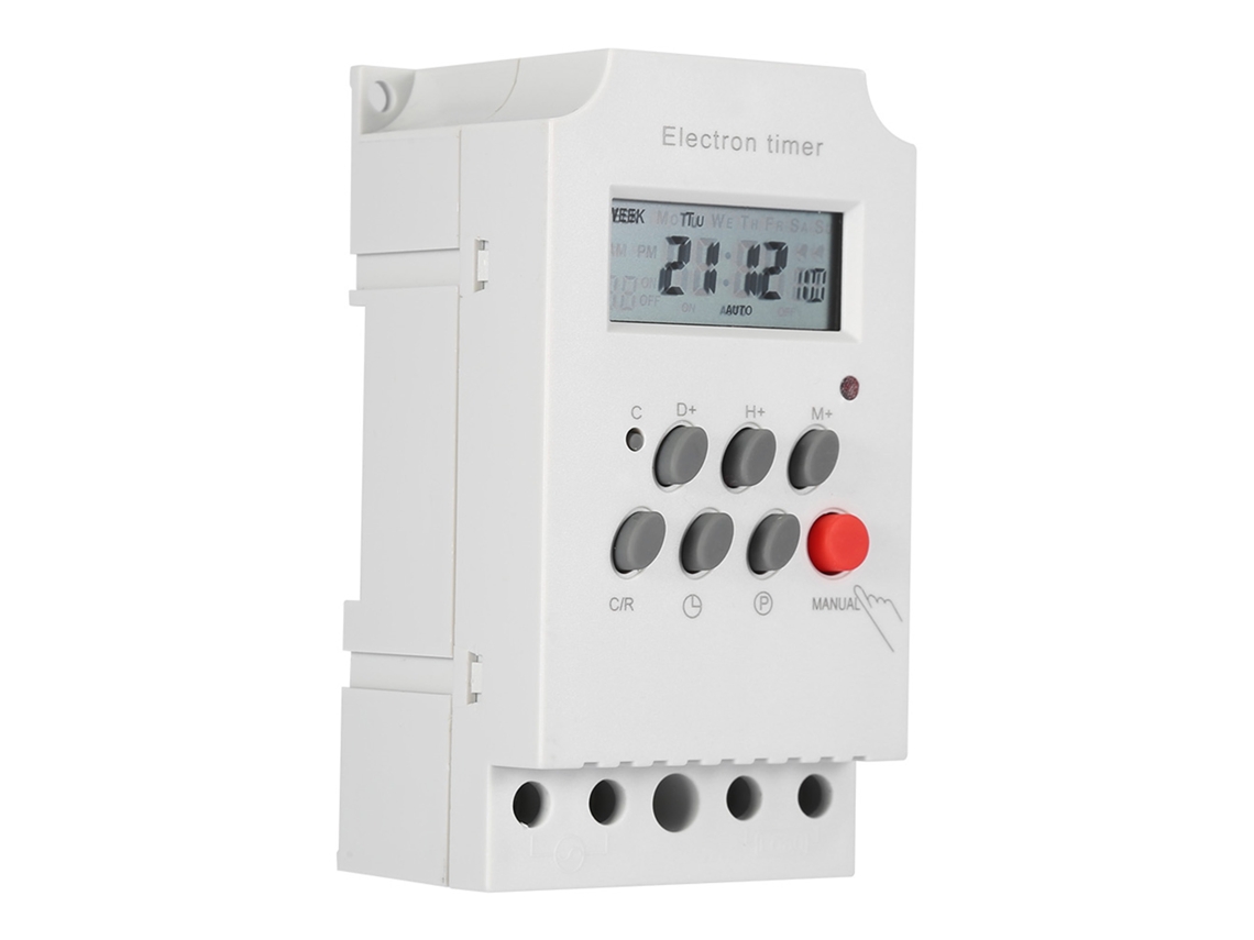 Temporizador electrónico digital programable de 12 V y 30 A CA/CC