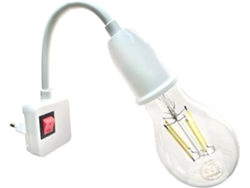 Simba Romeo Pl Pe27 Nuevo Bomb Holder, Portalámparas Sin Cable Con Interruptor Y Brazo Flexible Bombilla Adaptador E27 Portátil Y Moderno Pa