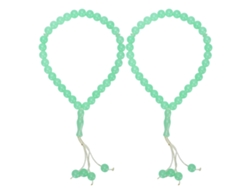 Collar De Cuentas De Oración Tasbih De 2 Piezas, 33 Cuentas, 12 Mm, Plástico, Portátil, Multifuncional