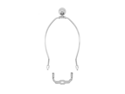 Paquete de 10 pulgadas de soporte para pantalla de lámpara, accesorio de iluminación DIY con marco de cuerno, soporte para pantalla de lámpara de mesa o de pie (plateado)