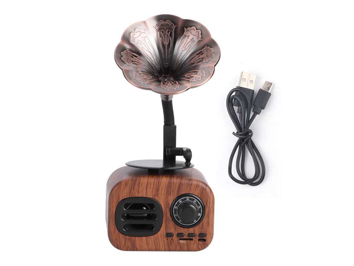 Altavoz Bluetooth Retro Creativo Con Ranura Para Tarjeta Para Pc, Teléfono Móvil, Tableta, Portátil.