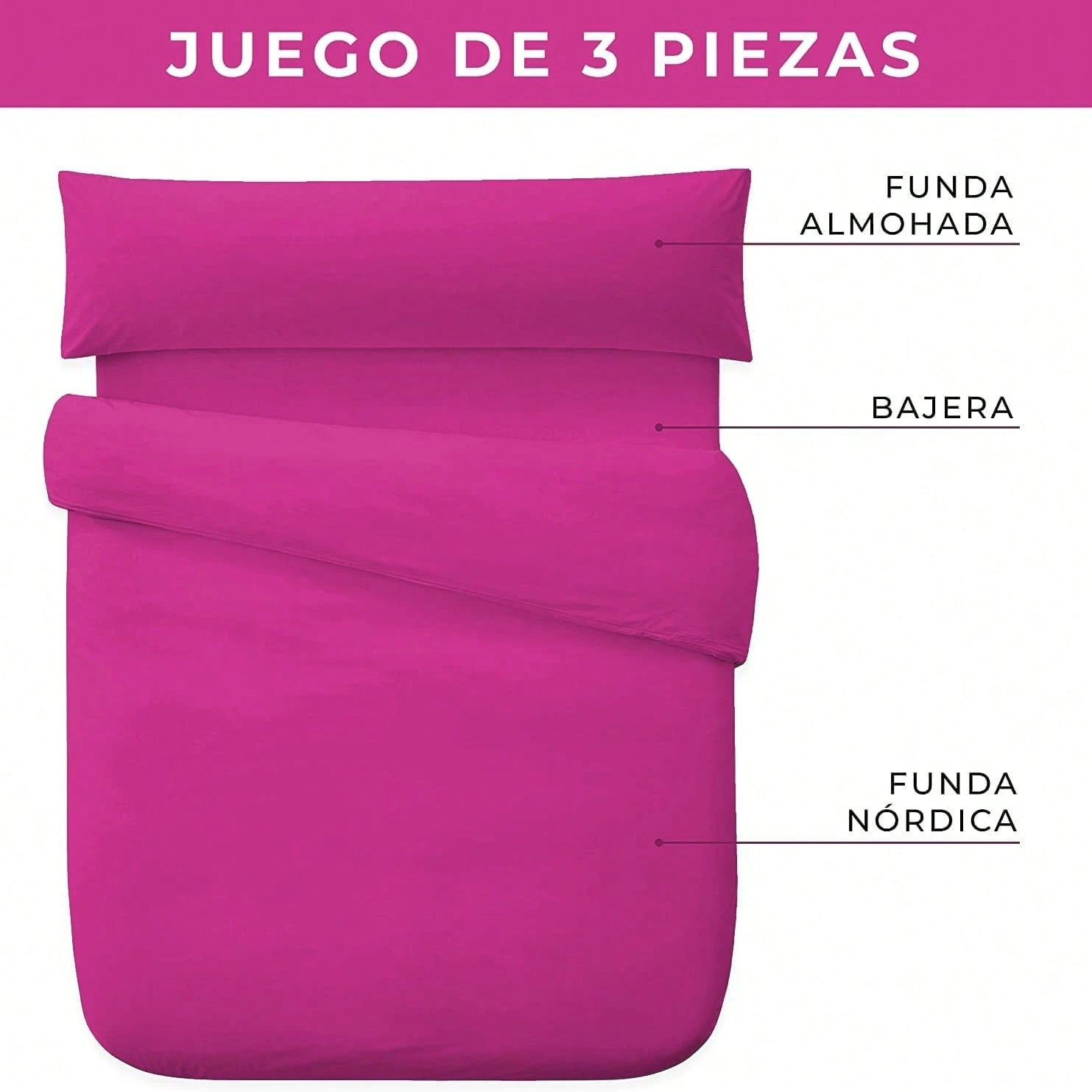 Jogo 3 Peças Capa Edredom Com Elástico Cama 180cm