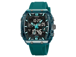 Reloj De Pulsera Electrónico Digital Luminoso E Impermeable Para Hombre (verde Oscuro), Elegante Y Deportivo.