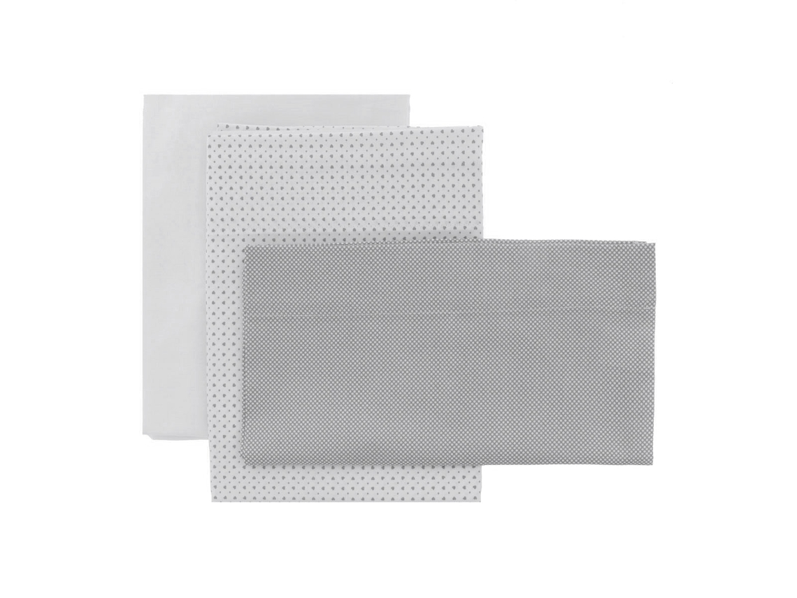 Juego de Sábana CAMBRASS Essentia (Algodón - Gris - 120 x 180 x 1 cm)