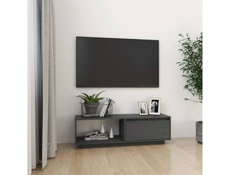 Mueble para la televisión VIDAXL Gris Madera (110x30x33.5 cm)