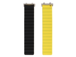 Pulseira Magnética De Silicone Para Oppo Watch 2 (46mm) Substituição De Pulseira Preto Amarelo