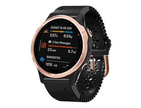 Correa De Reloj Inteligente Para Garmin Fenix 6S, Correa De Silicona Para Reloj De Mujer De 20 Mm Con Punzón De Encaje Negro VENISYMLIS
