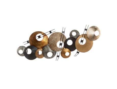Decoración de Pared DKD HOME DECORGris Metal Cobre Moderno Círculos 117x6x47 cm