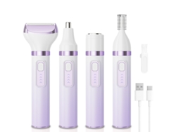 Recortadora recargable 4 en 1 para mujer para rostro, cejas, axilas y zona íntima, depilación eficaz e indolora, compacta, recargable, fácil de usar.