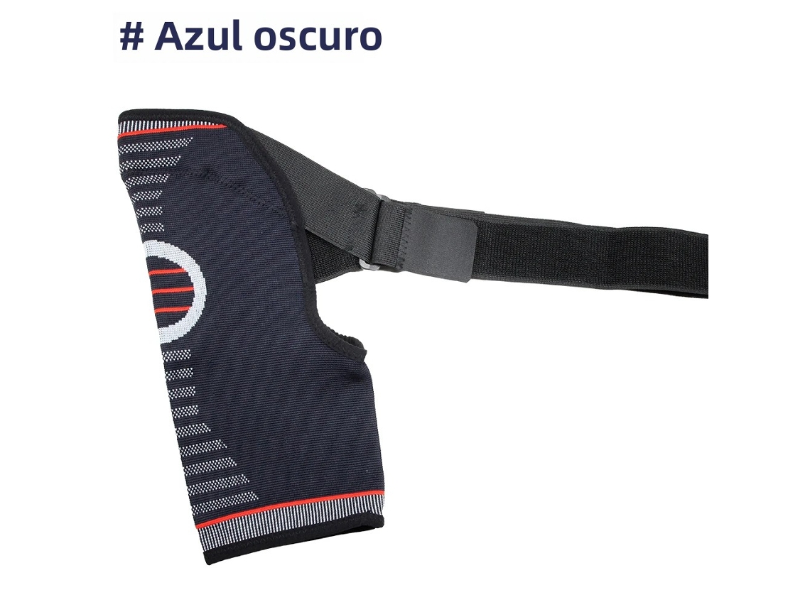 Correa de soporte para hombro que proporciona soporte y amplitud de movimiento para la articulación del hombro. Mdug (Azul oscuro S/M)