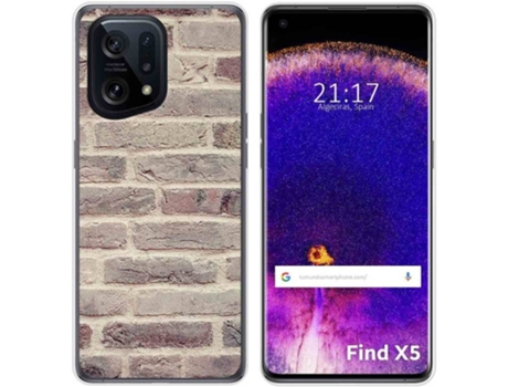 Carcasa para Oppo Find X5 5G TUMUNDOSMARTPHONE Dibujos Ladrillo 01 Multicolor