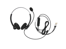 Auriculares Binaurales Con Cable Para Atención Al Cliente Con Micrófono, Reducción De Ruido Y Conector De 3,5 Mm.