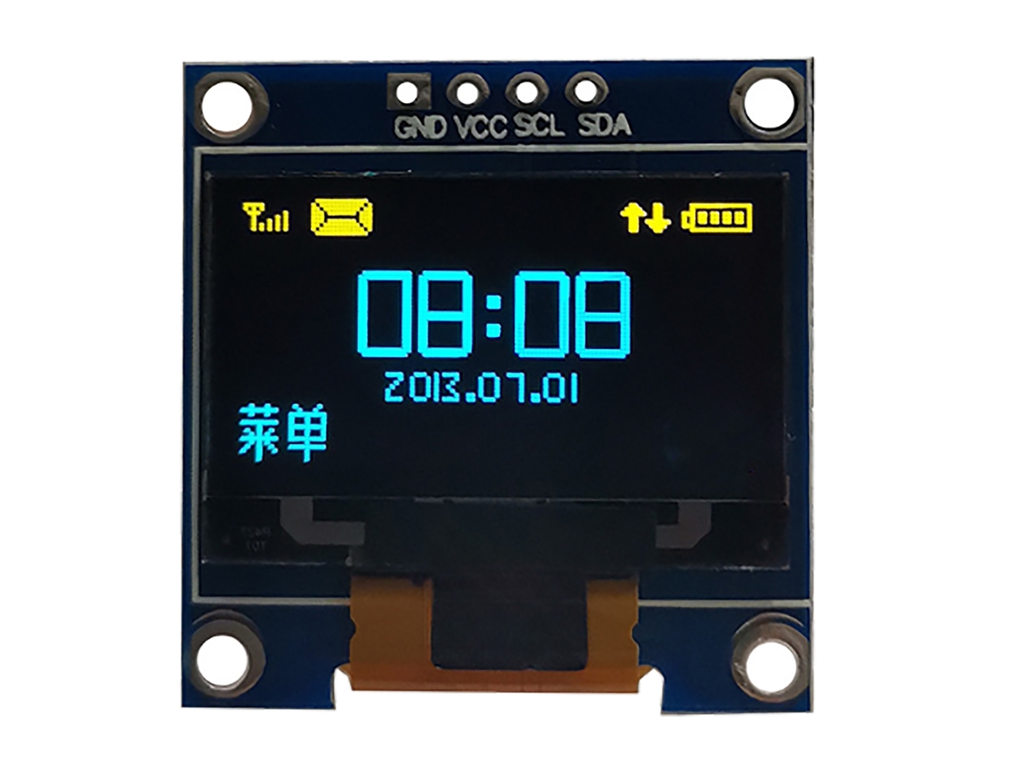 Baoj-módulo De Display Oled I2c Iic De 0 96 Polegadas
