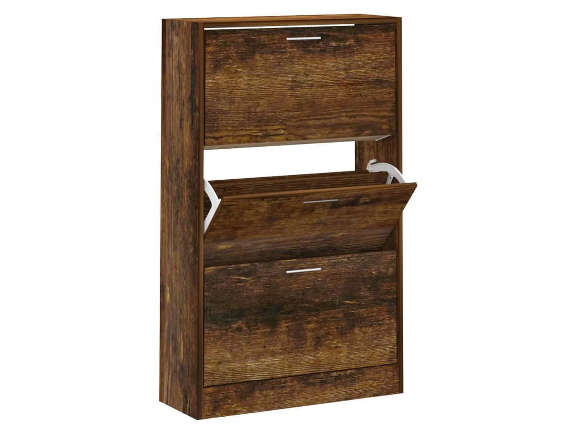 Zapatero de roble ahumado MAISON EXCLUSIVE 63x24x103 cm