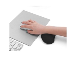 Reposamuñecas Ergonómico De Espuma Viscoelástica Para Teclado Y Ratón, Color Negro, Antideslizante, Accesorio Ideal Para La Oficina Y Los Videojuegos.