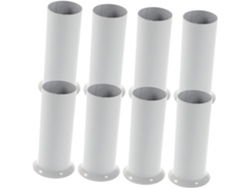 Juego de 6 tapas de metal blanco, de 30x80 mm, para velas y accesorios de lámparas de araña.