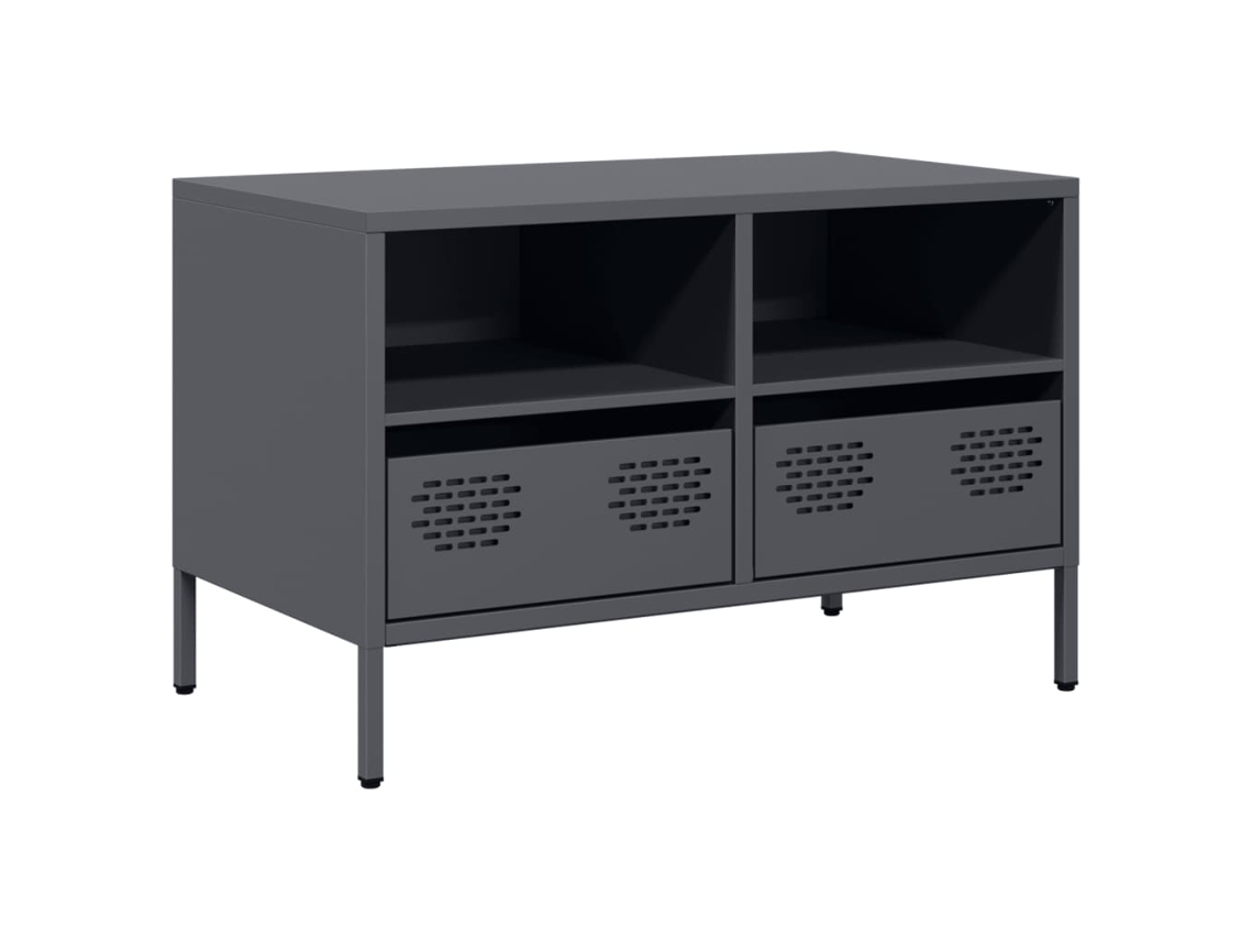 Mueble de TV de acero laminado en frío antracita MAISON EXCLUSIVE (68x39x43,5 cm)