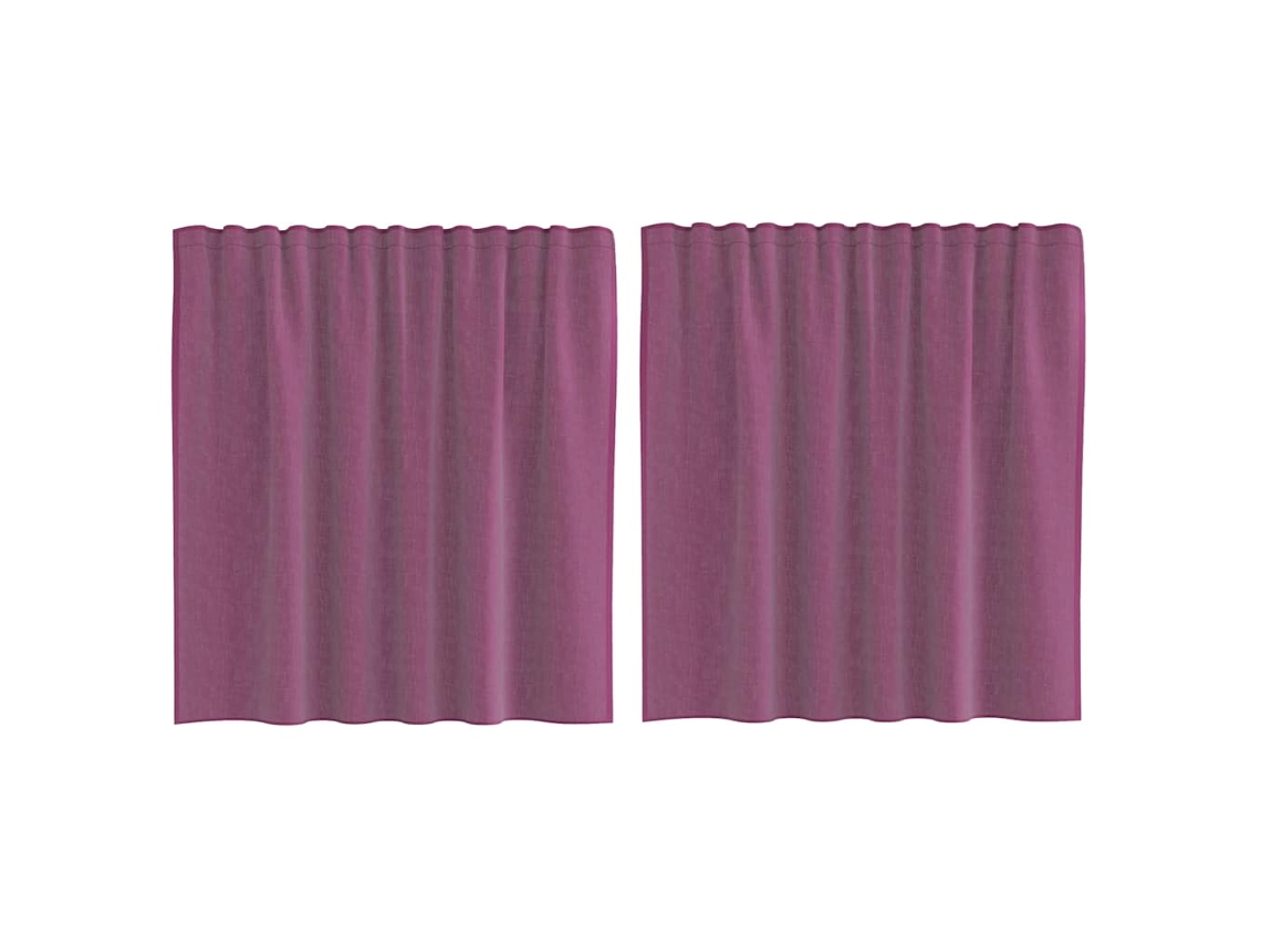 Conjunto 2 Cortina De Voile Vidaxl Púrpura Tela