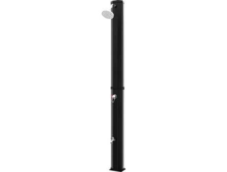 vidaXL Ducha solar de jardín con alcachofa y grifo negro 35 L