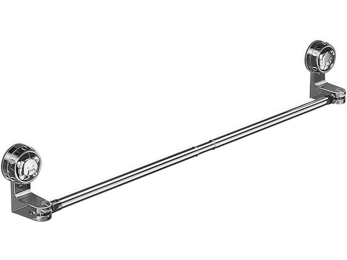 Toallero ajustable, barra extraíble con ventosa para ducha, baño, soporte para toallas