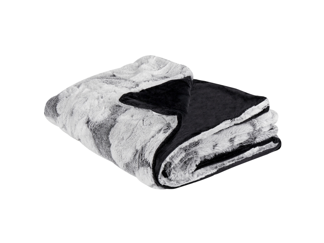 Manta BELIANI Kosi (200 x 150 x 1 - Poliéster - Gris)