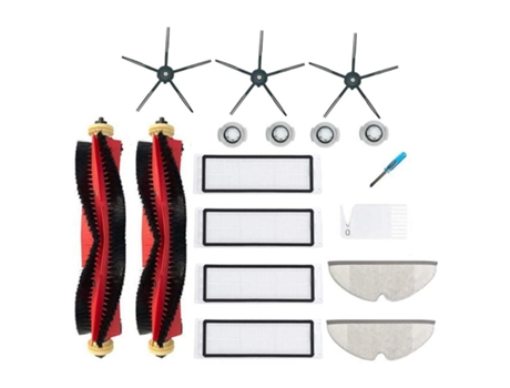 Kit de repuesto de 17 piezas para aspiradora Xiaomi Roborock S6 S5 Max S60 S65, cepillo de rodillo, filtro de Cepillo Lateral, fregona, núcleo de a...