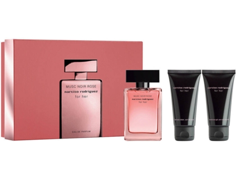 Cofre de Perfume NARCISO RODRIGUEZ Musc Noir Rose Eau de Parfum (50 ml) + Loción Corporal (50 ml) + Gel de Baño (50 ml)