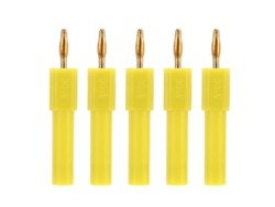 5pcs Adaptador De Banana 2mm A 4mm Conector Macho A Hembra Conectividad Fuerte Conductividad Buena Amarillo