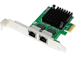 Tarjeta De Red Para Servidor Pci-e X1 Gigabit De Doble Puerto De 2,5 Gb Con Controlador Ethernet Rj45 I225-v De 2,5 Gbe.