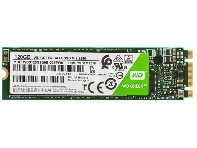 Disco SSD Interno WESTERN DIGITAL M2 (120 GB - SATA - 540 MB/s)
