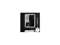 ZMH Espejo de baño iluminado con interruptor táctil y regulable