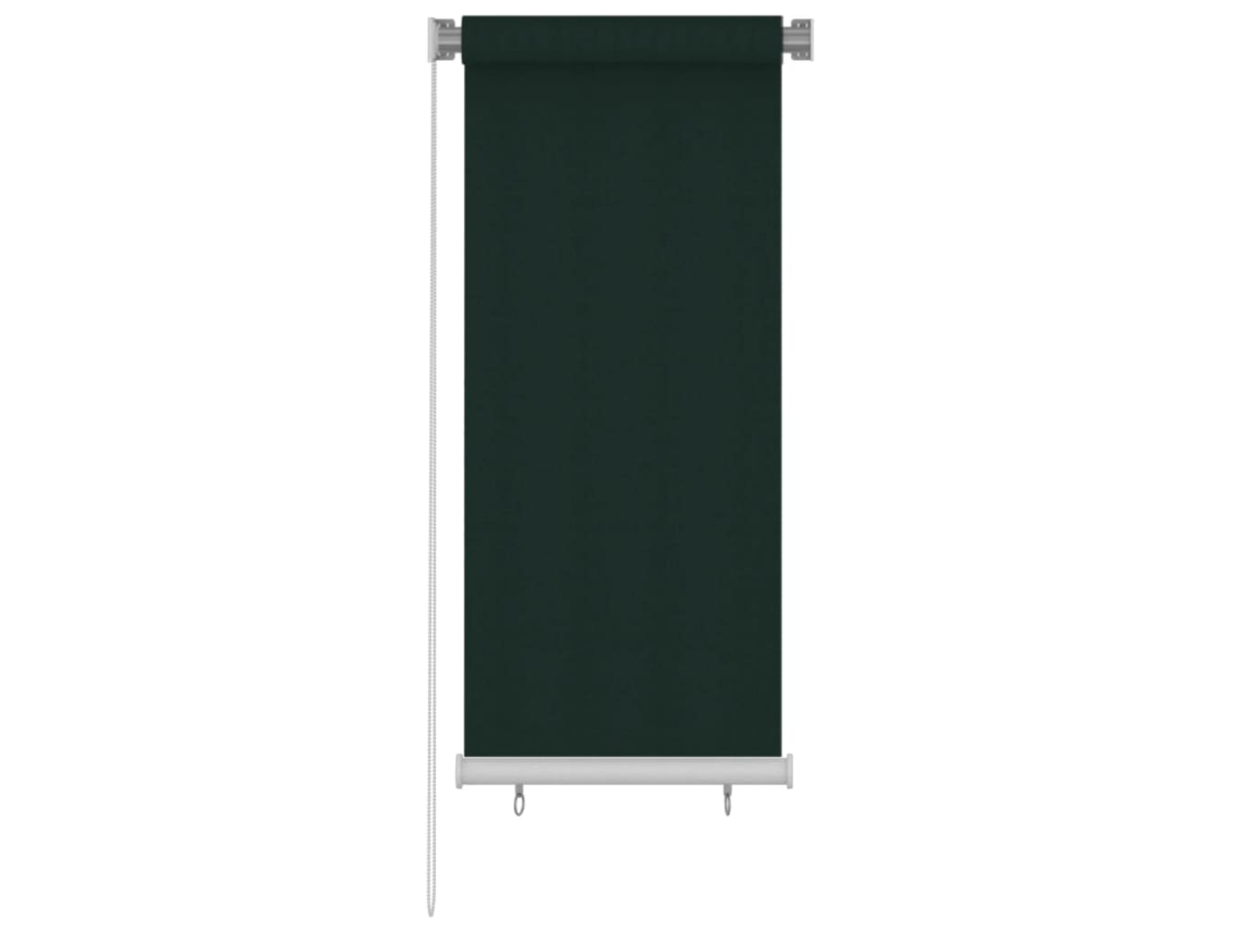 Persiana enrollable de jardín HDPE verde oscuro VIDA XL (60x140 cm)