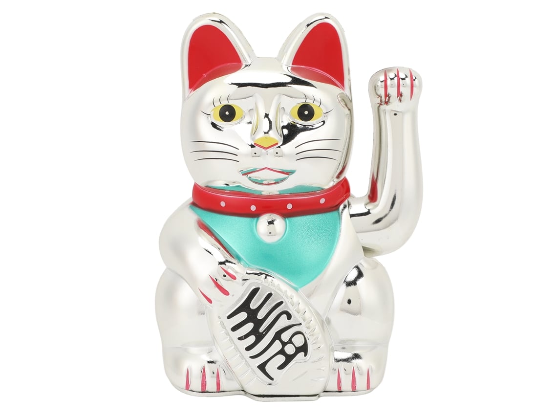 Adorno de gato Baok con brazo móvil eléctrico, de plástico, para el hogar, el coche o la tienda.