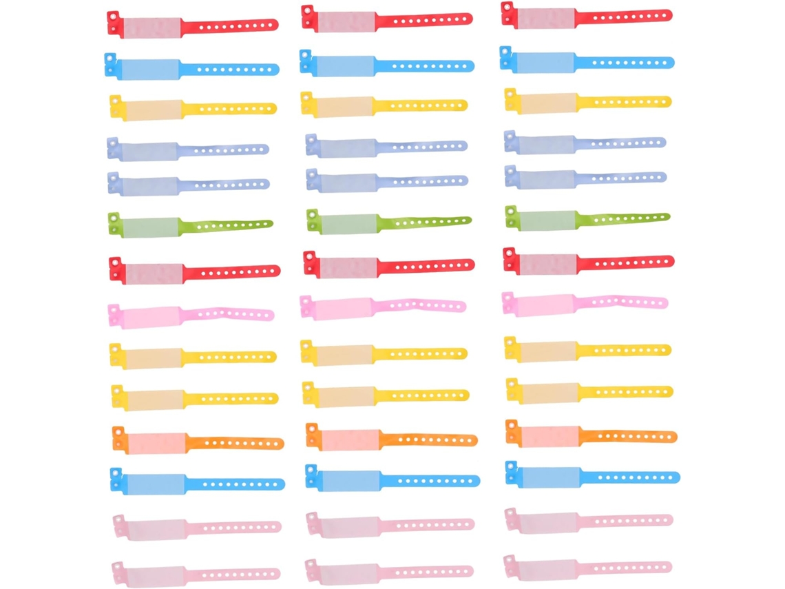 Pulseiras De Identificação Descartáveis Em Pvc, 100 Unidades, 170x18mm, Coloridas Para Meninos E Meninas, À