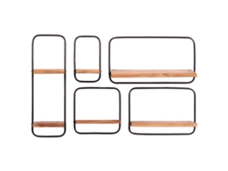 Maison Exclusive - Estantes De Pared 5 Unidades Madera Maciza Acacia