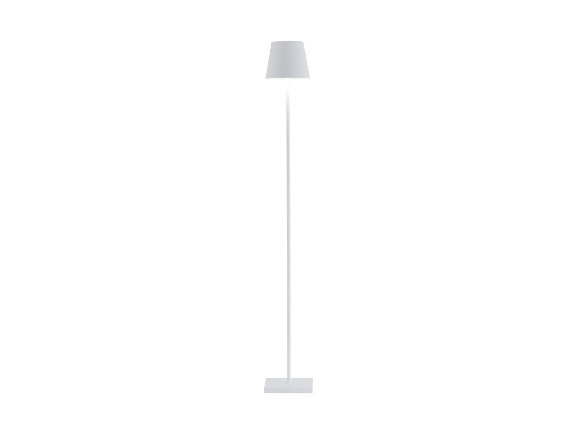 Lámpara LED Zafferano Poldina Pro L, recargable y regulable, blanca, con hasta 12 horas de autonomía - 2200-2700-3000k, 3 ajustes de altura: 52-87-122cm