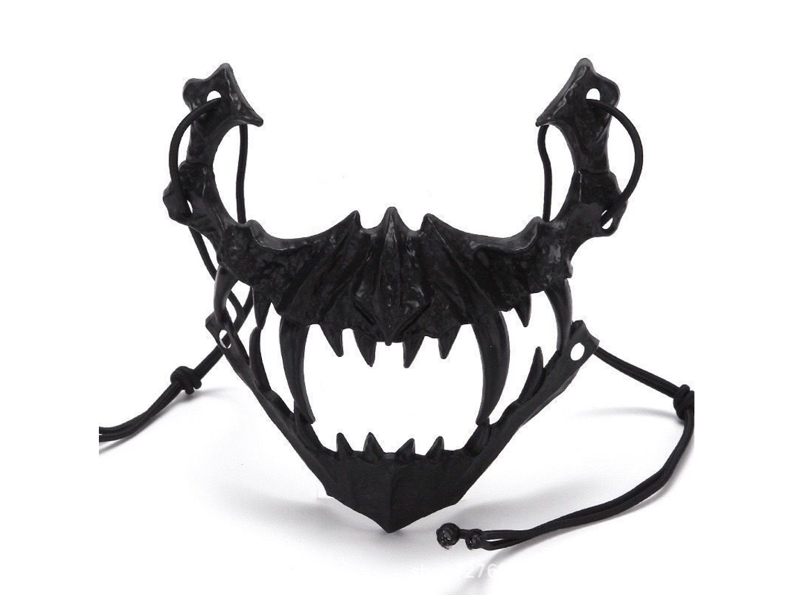 Máscara de esqueleto blanca para Halloween, accesorios festivos, vestido