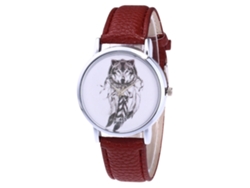 Reloj De Cuarzo Informal Para Mujer Con Correa De Pu Y Esfera Redonda (beige)