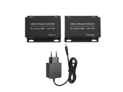 Extensor Usb Por Ethernet 120m 480mbps 4 Portas Usb 2.0 Hub Com Adaptador Eu Cat5e Cat6
