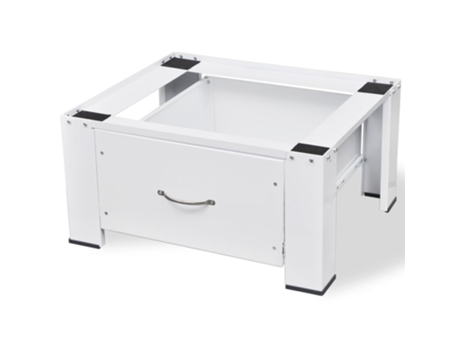 vidaXL Soporte pedestal para lavadora blanco con cajón