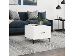 Mesa de centro de 50x50x40 cm, fabricada en madera sintética blanca, HARLANV1