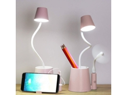 2026-lámpara De Escritorio Led Para Niños Con Porta Lápices Soporte Teléfono Usb Cargable Rosa