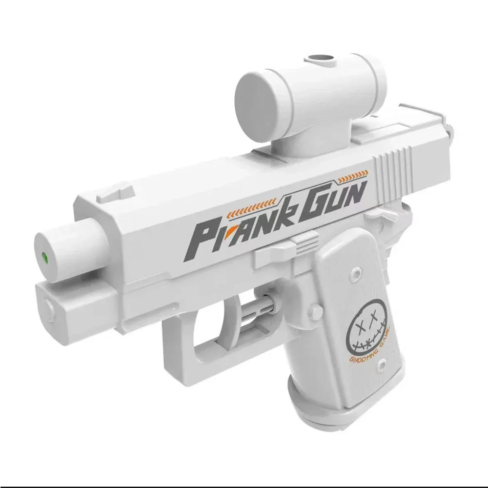 MDUG - Pistola de agua bidireccional creativa que lanza agua en reversa - Blanca