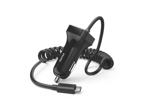 Cargador de Coche HAMA Usb Tipo-C 12W 1M Negro 00201609