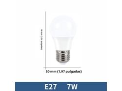 (luz Natural 7w Base Rosca E27) 6 Bombillas Led, De Alta Eficiencia Y Bajo Consumo, Con Una Vida Útil De Hasta 50.000 Horas.