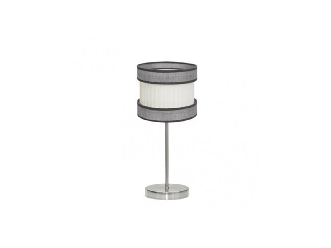Mesa pequeña para el hogar 1xe14 Níquel/gris Beige 45x18x18 cm Fabrilamp